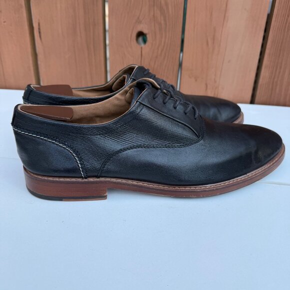 Aldo Mens Black Leather Oxford Shoes Size 10.5 - Picture 4 of 9